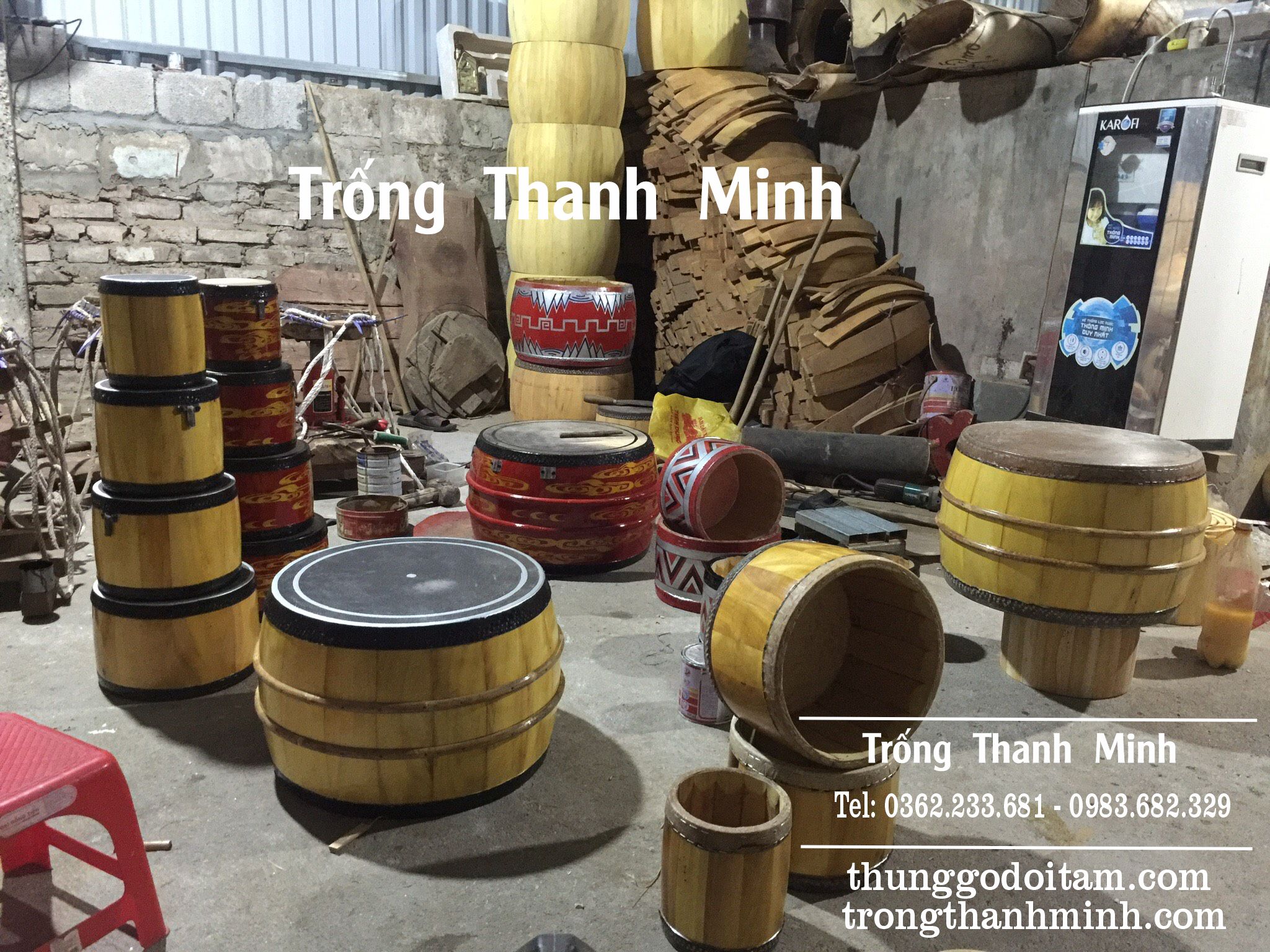 Xưởng sản xuất Trống dàn hát văn tang lõi mít - Trống Thanh Minh số 1 về chất lượng.